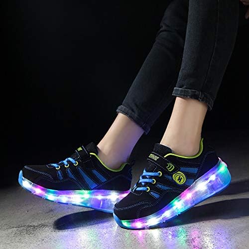 Qneic Roller Shoes Light Up Wheels Shoes