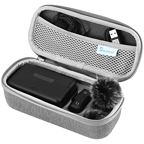 Skyreat MIC Microphone Wireless Tasche,Hartschalen Koffer Kompatibel mit DJI Mic Dual-Channel Recording Wireless Mikrofonsystem Zubehör, tragbare Aufbewahrungstasche Cover
