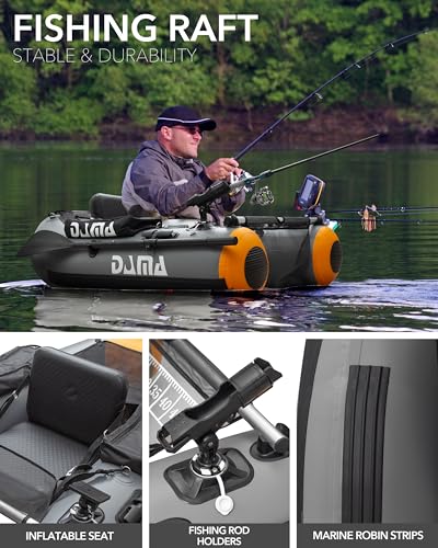 image for DAMA Inflatable Boats Heavy Duty Raft Fishing Boat Dinghy 170 * 120cm,