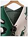 WDIRARA Women's Leopard Tiger Print Cardigan V Neck Long Sleeve Color Block Button Down Sweater Outwear Green Multicolor Large