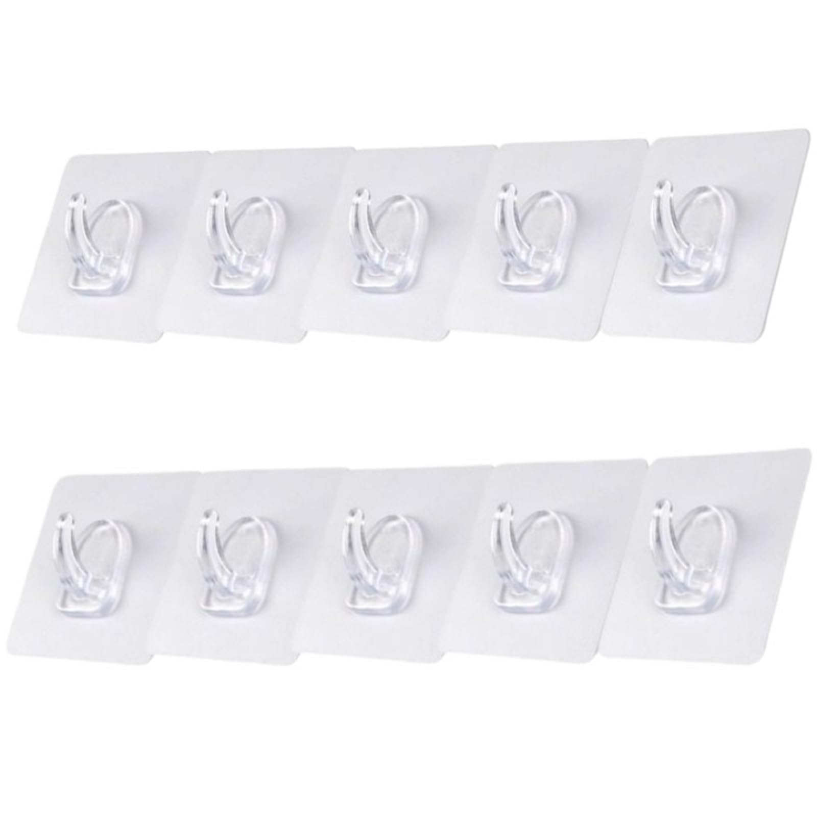 Mkyyioed 10Pcs White Adhesive Hooks Strong Adhesive Hook Seamless Photo Frame Hanger Waterproof Kitchen Bathroom Accessories Multifunctional Storage(10Pcs White)