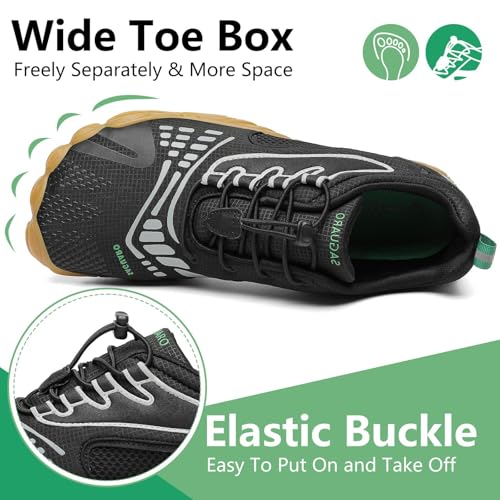 Image of SAGUARO Womens Mens Barefoot Shoes Minimalist Trail Runner Wide Toe Box Zero Drop Outdoor Cross Training Shoe