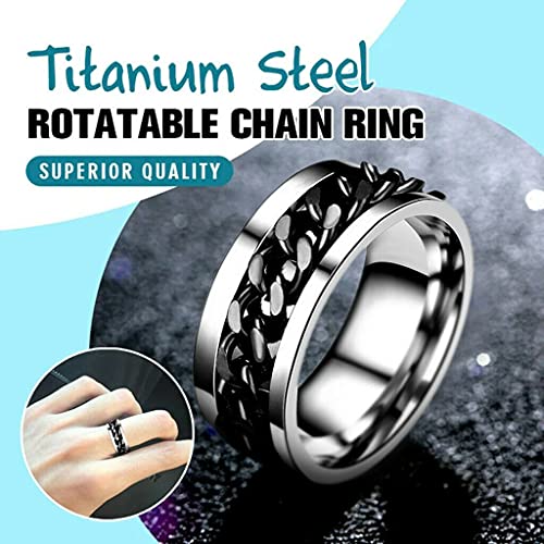 Image of MEENAZ Stainless Steel Stylish adjustable proposal Couple band thumb Silver Platinum Blue combo chain Finger Ring for Men Mens couples gents unisex Boys Boyfriend MEN RINGS-AM053