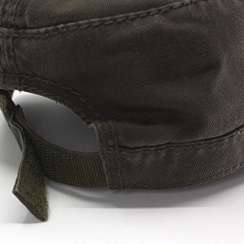 Image of The Vintage Year Heavy Stitching Washed Cotton Cadet Hat - Durable Military Baseball Cap for Men & Women, Outdoor Casual Wear