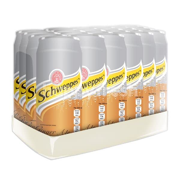 Schweppes Dry Ginger Ale Pack of 24