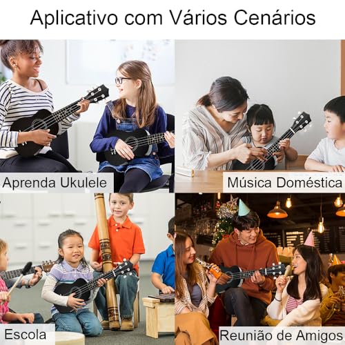 21 Polegadas Ukulele, Ukulele (Preto), Ukulele Soprano, Ukulele Concert, Ukelele, Ukulele Tenor, Uku