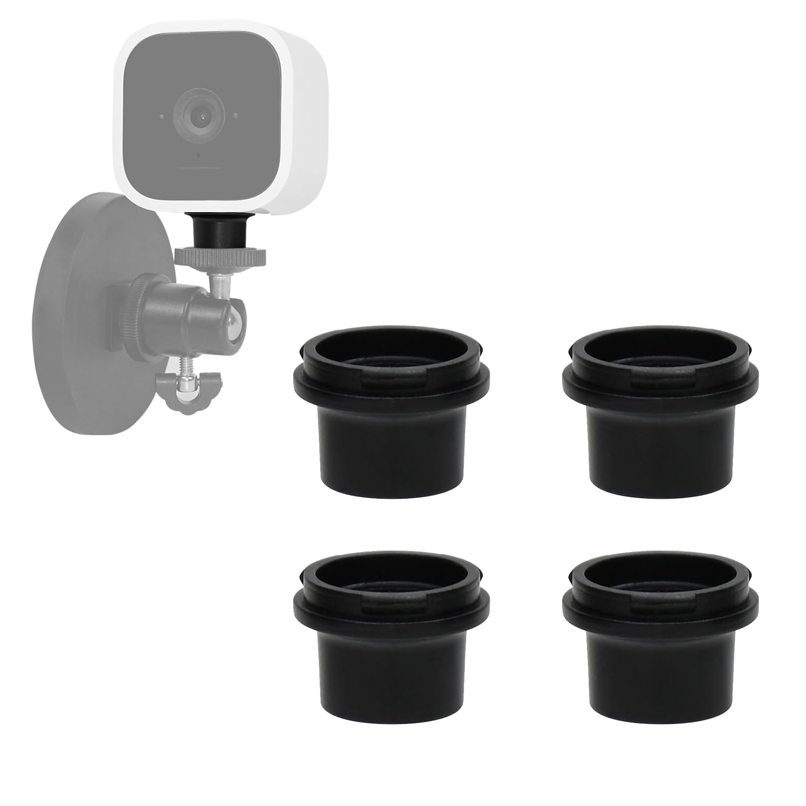 1/4 Inch Threaded Mount Adapter, 4 Pack Black Bracket Connector Compatible with Blink Mini, Mini 2, Mini 2K+, Blink Outdoor 4, Outdoor 3rd Gen, Outdoor 2K+, Easy to Install