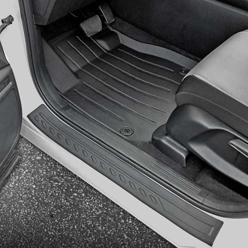 Image of Floor Mats Cargo Mat Set for Honda CRV 2026 2025 2024 2023 Car Mat Accessories(Include Hybrid), All Weather TPE Cargo Liner Door Sill Protectors for CR-V Gas Hybrid(Full Set Mats)