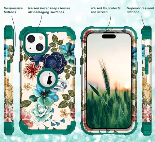 Coque iPhone 15 Plus silicone fleurs antichoc pour préserver votre précieux smartphone - 5