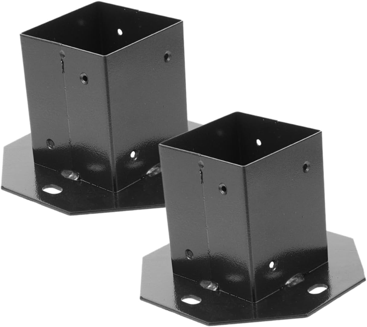 2pcs Heavy Duty Metal Post Base for Mailbox and Fence Support Sturdy Deck Post Protectors for Garden and Home Use Resistant Design Easy to Install