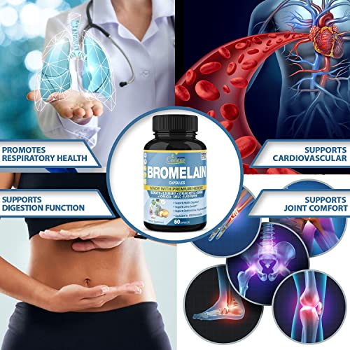 Organic Cadane 2 Packs Of Bromelain Capsules 10050Mg, 120Caps #TOP5