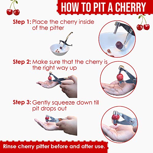 Protensils Cherry Pitter Tool - Cherry Picker Tool - Heavy Duty Cherry Tool | Comes Gift Boxed, Perfect Baking Tool #TOP3