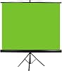 EMART 2m x 1.8m Retractable Green Screen, Chroma Key Panel Pull Up Auto-Locking and Self-Rewinding, Collapsible Green Backdrop with Stand for Zoom Streaming Video Conferencing Photo Studio