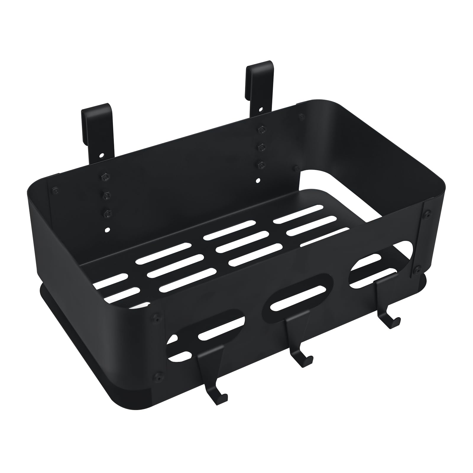 JKLESA Grill Pallet Side Storage Bin with 3 Hangers