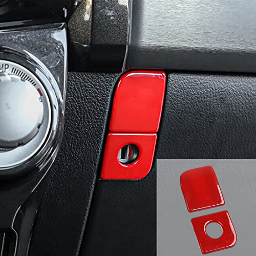 GZXinWei Red Copilot Storage Glove Box Handle Switch Cover Trim