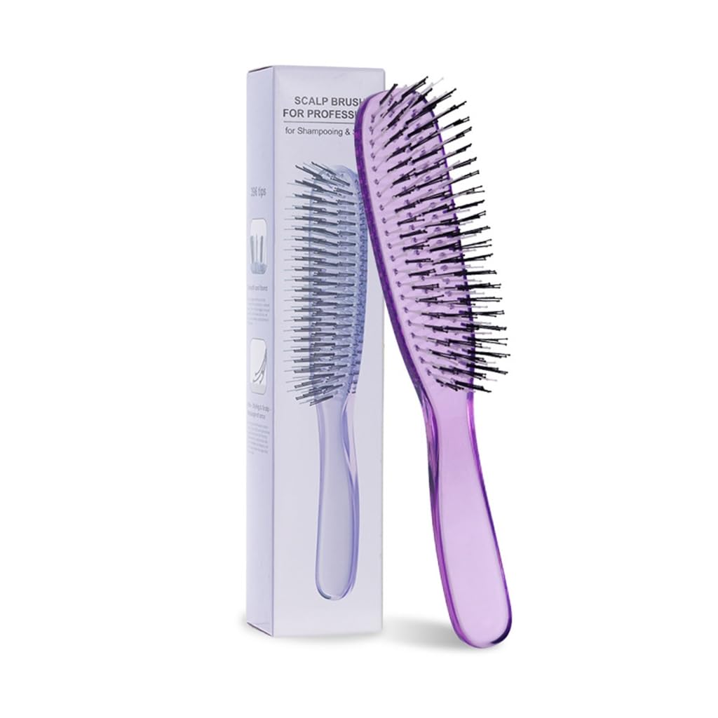 GMBYLBY Nylon Boar Bristles Hair Brush For Normal To Thick Gently Detangles Not Pulling Or Split Ends Detangling