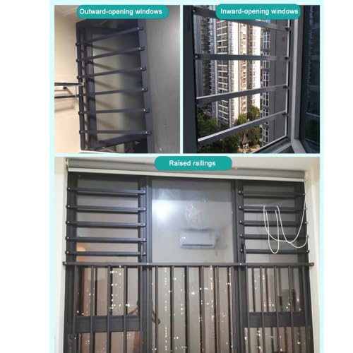 Tiras protectoras de ventanas diy blanco con tubo de aluminio desmontable 4