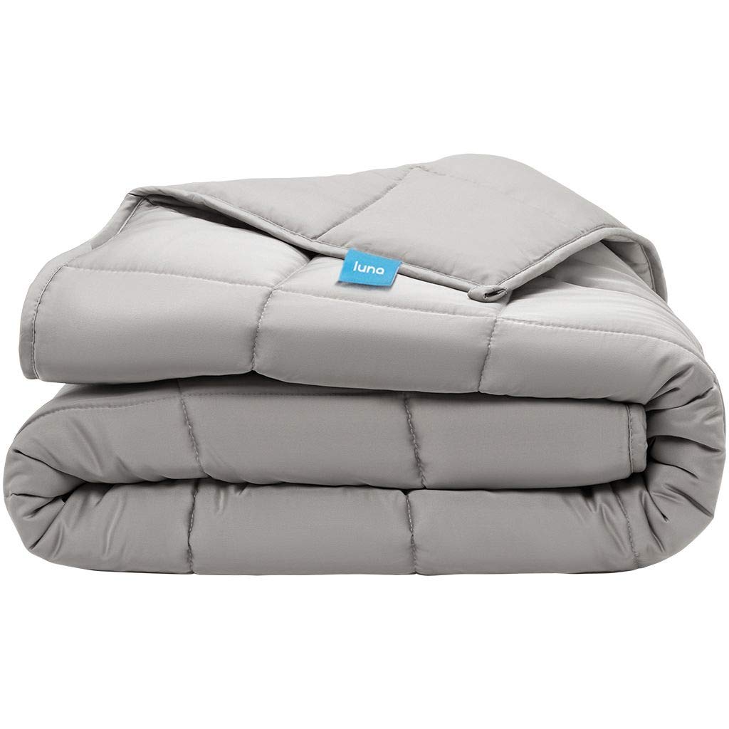Luna Adult Weighted Blanket - Silky Cooling Bamboo & Premium Glass Beads - 20 Lbs - 60x80 - Queen Size Bed - Designed in U...
