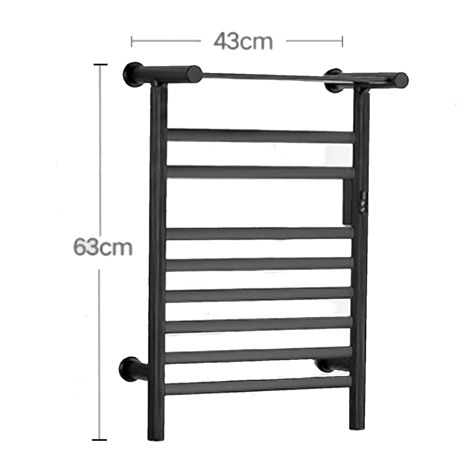 Toallero eléctrico Inteligente con calefacción, Calentador de Toallas de aleación de Aluminio para baño montado en la Pared con Temporizador, riel de Secado de Toallas con calefacc