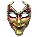 Price comparison product image Bristol Novelty EM372 Full Face Mask on Headband, Red/Gold, One Size