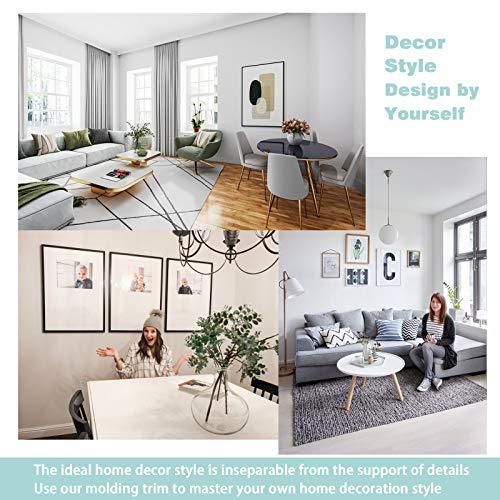 Flexible Molding & Mirror Trim | Peel And Stick Self-Adhesive Design | Corner Trim For Floor Wall Baseboard Countertops, 16.4 Ft #TOP4