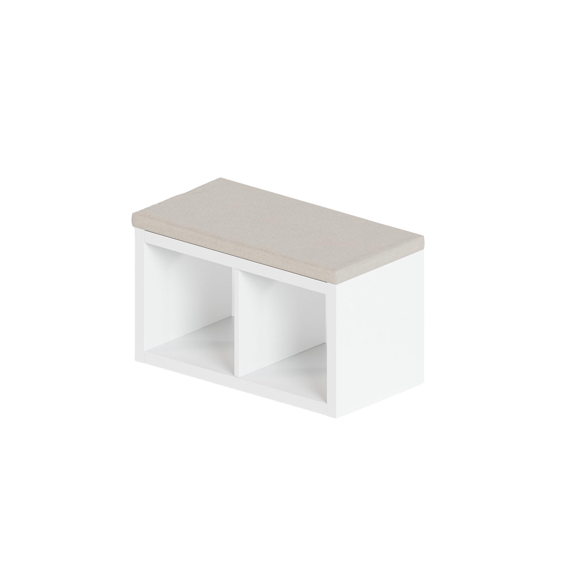 Sitzauflage für Kallax Regal 1x2, 1x3 und 1x4-4cm dickes Sitzkissen, Polster + waschbarer Bezug mit Reißverschluss - Ideal für Sitzbank im Flur & Kinderzimmer, in Grau oder Beige (76, Beige)