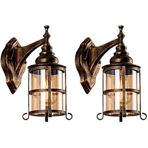 Rustikale Bernstein Glas Wandleuchte 2-Pack Cover