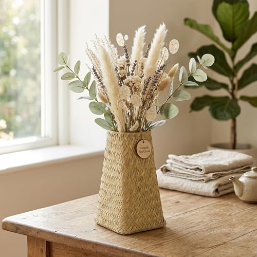 Vase en osier incassable pour compositions de fleurs