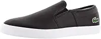 Tênis masculino Tatalya de couro sem cadarço, Preto/branco, 40