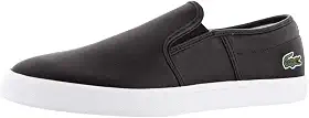 Tênis masculino Tatalya de couro sem cadarço, Preto/branco, 40