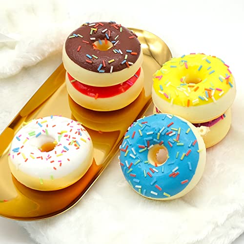 Bakiauli 6 Stück Donuts Realistische, Künstliche Kuchen Fake Donuts Modell, Fotografie Requisiten Dekoration für Schaufenster, Ladenzubehör