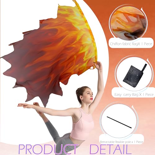 Drapeau prophétique Wucheal pour danse culte et expression corporelle feu