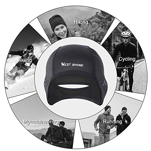 Boné de ciclismo de inverno, Andoer Boné de ciclismo de inverno à prova de vento de lã térmica corri