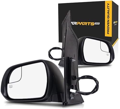 Miniatura 10 de Para Toyota Sienna 2015-2020 Espejo de puerta lateral del pasajero  Potencia  Calentado  Plegado manual  con vidrio de punto ciego  Se puede pintar