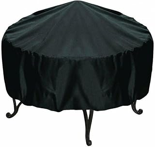 Fire Pit Cover Round Waterproof Fire Pit Bowl Cover Windproof Anti UV Firepit Covers with Drawstring Full Coverage Patio Outdoor Fireplace Cover