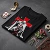Mens T Shirt for St Georges Day - English Knight Patriotic Top England Celebration Tee, XL, White #3