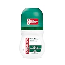 Borotalco, Deodorante Uomo Roll On Asciutto Originale, Formula Senza Alcool con Talco Assoluto, Assorbe il Sudore, Profumo Borotalco, 72h di Efficacia – 1 Flacone da 50 ml