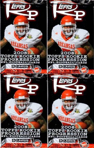 4 (Four) Packs - 2008 Topps Rookie Progression Football Hobby Packs (5 Cards per Pack) - Possible Matt Ryan, Matt Forte, Chris Johnson, Joe Flacco, DeSean Jackson, Darren McFadden, and/or Felix Jones Rookie Cards!!!!
