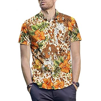 Mens floral holiday shirts Clearance