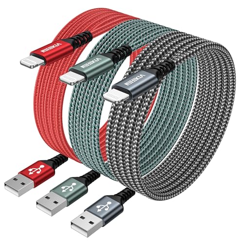 iPhone Ladekabel Lightning Kabel [3Pack 3M] Ladekabel iPhone Schnellladekabel MFi Zertifiziert USB auf Lightning Kabel für iPhone 14 13 12 11 Pro/Pro Max/Mini XR XS Max X 8 7 6 6s Plus 5s 5 Se