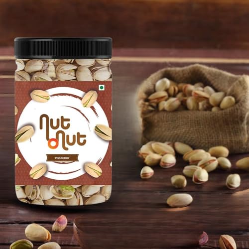 Image of Nut O Nut Dry Fruits American California Roasted & Salted Jumbo Pistachios (Pista) 500gm Jar | Super Crunchy & Delicious Healthy Snack | Immunity Booster | Healthy Snack Option (250 g x 2)