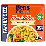 BEN'S ORIGINAL READY RICE Roasted Chicken Flavored Family Size Rice, Easy Dinner Side, 17.3 oz Pouch