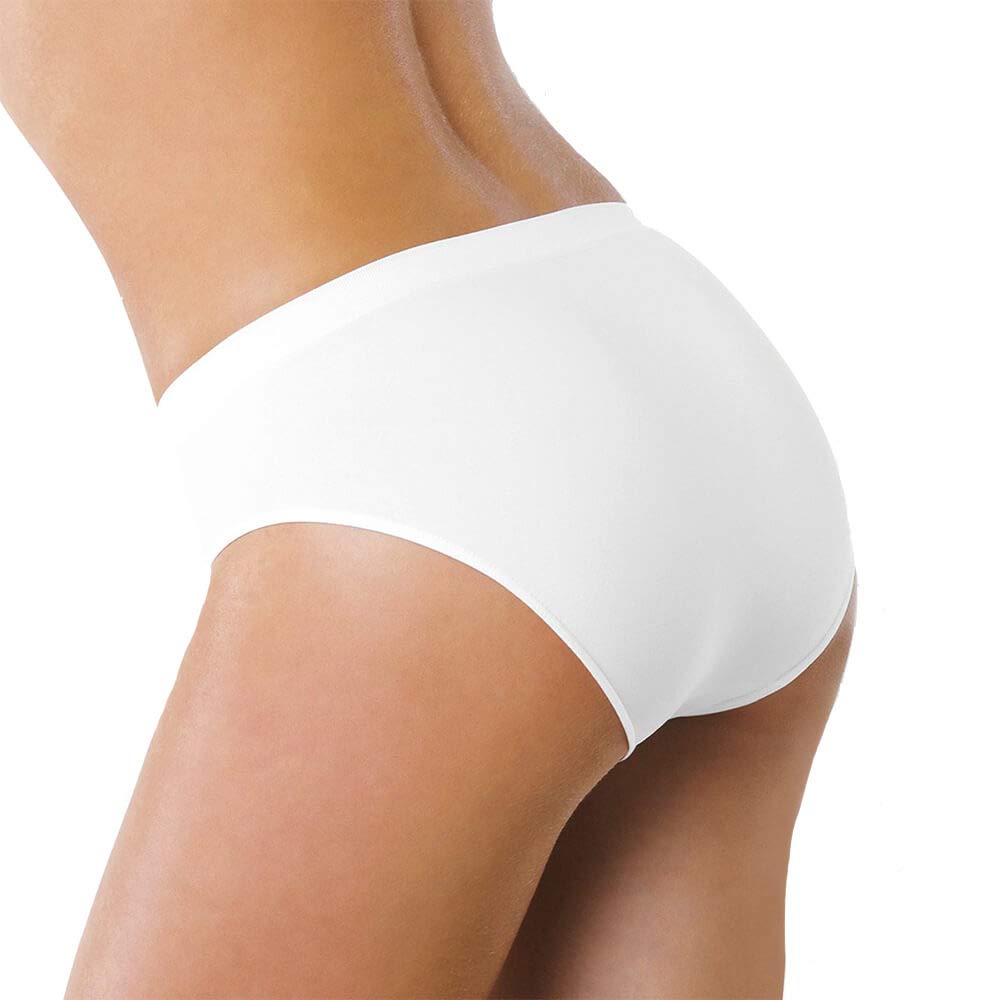Lot de 6 slips mi-microfibres pour femme