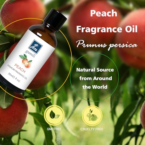 peach fragrance oil perfume oil home scent oils for soaps candle making dryer balls diffusers laundry slime -1 oz 30ml