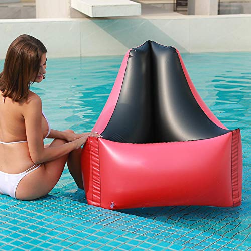 Surebuy Sofá inflável para espreguiçadeira, sofá vermelho ao ar livre, material de PVC ecológico, po