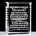 YWHL Meaningful Gifts for Brother from Sister, Laser Engraving Crystal Keepsake for Sister and Brother, Sister Birthday Gifts from Brother