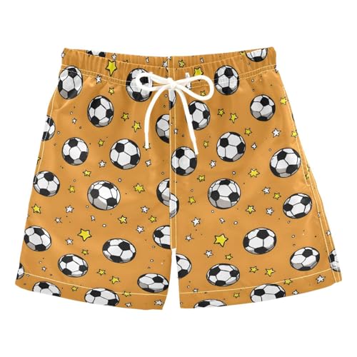 Boys Swim Trunks Quick Dry UPF 50+ Beach Board Shorts Kids Bathing Suits Swimsuit 2T Football Star