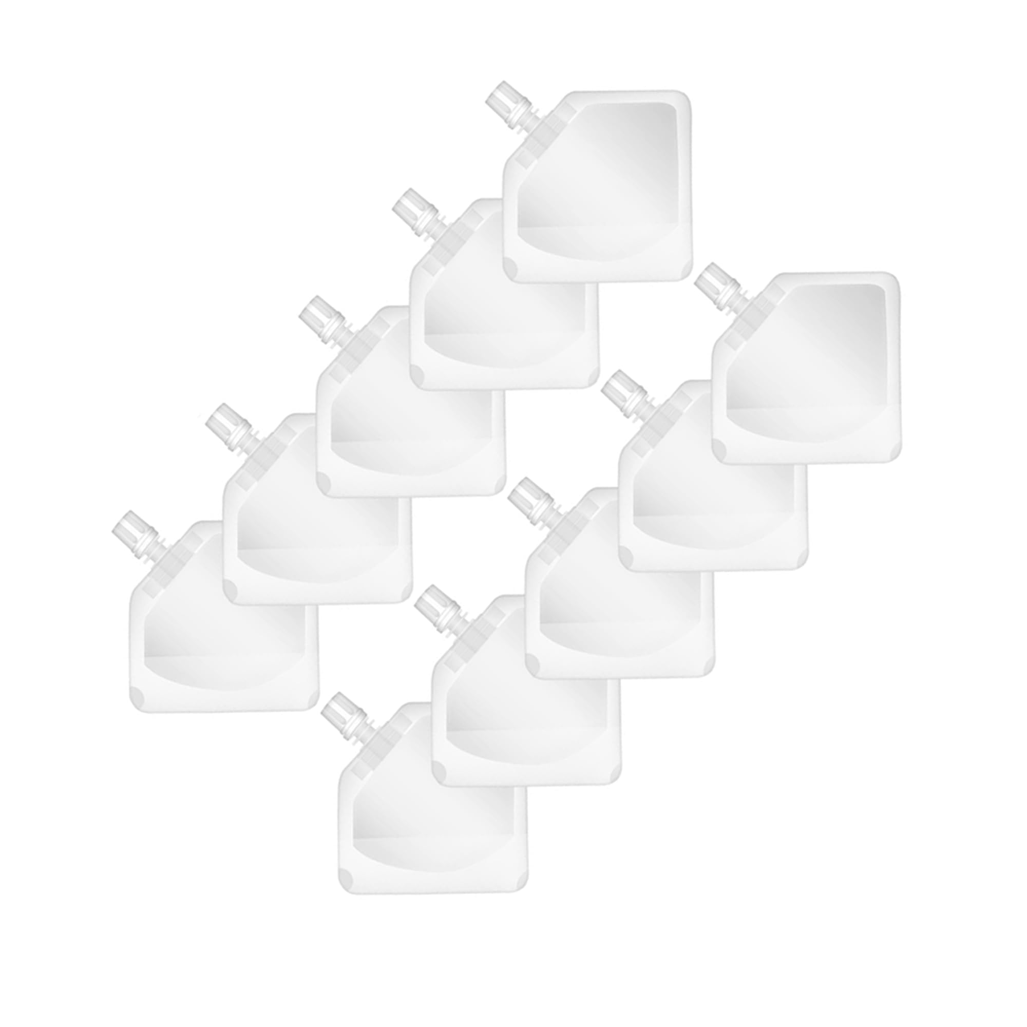 10 pcs 20 ml Plastic Pouches Bulk Reusable Squeeze Pouches Clear Plastic Juice Leak Proof Bags for Party Favors Supplies for Toiletries Refillable Empty Containers Portable Fluid Makeup Packing Bags