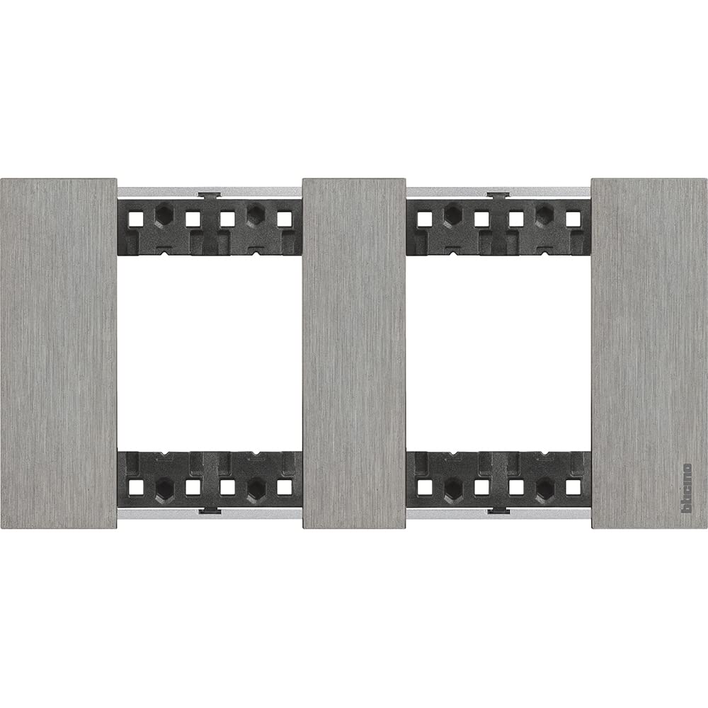 Placa Legrand KA4802M2ZG con protección robusta de dos módulos para pared