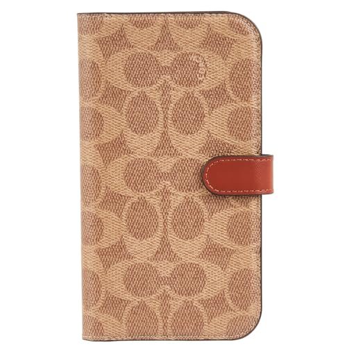 Coach Signature Canvas Two Piece Detachable Wallet Folio iPhone 15 Plus Case, Compatible with Wireless Charging - Signature Tan - image 7